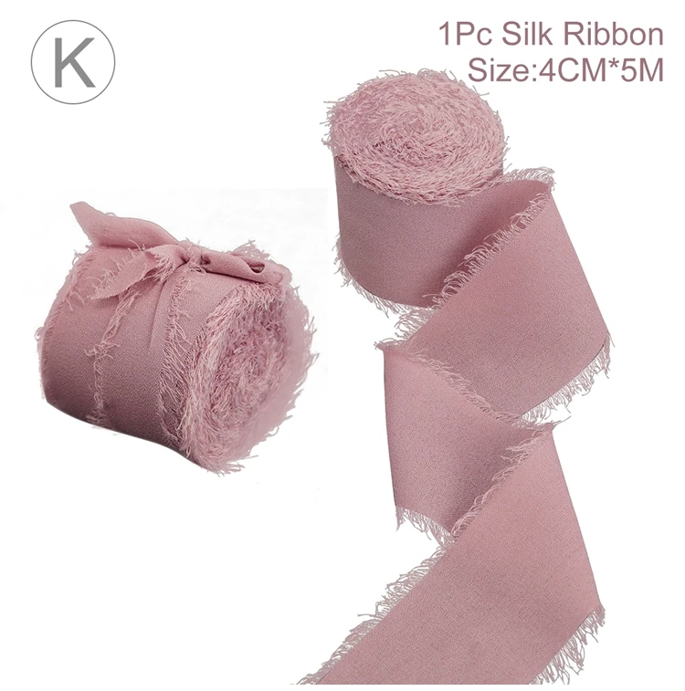 DIY randen chiffon zijdeachtige linten bruiloft uitnodiging boeket stof 4cmx5m kerstversiering cadeauverpakking: Antiek Messing