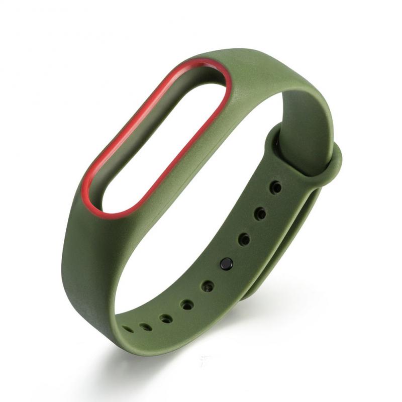 For Mi band 2 Wristbands belt Colorful Silicone Wrist Strap Bracelet Double Color Replacement watchband: 05