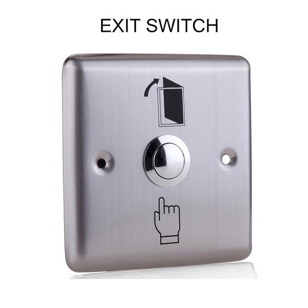86*86cm Stainless Steel Rectangle 12V DC Exit Push Release Button Switch For Electric magnetic Lock Door Access Control