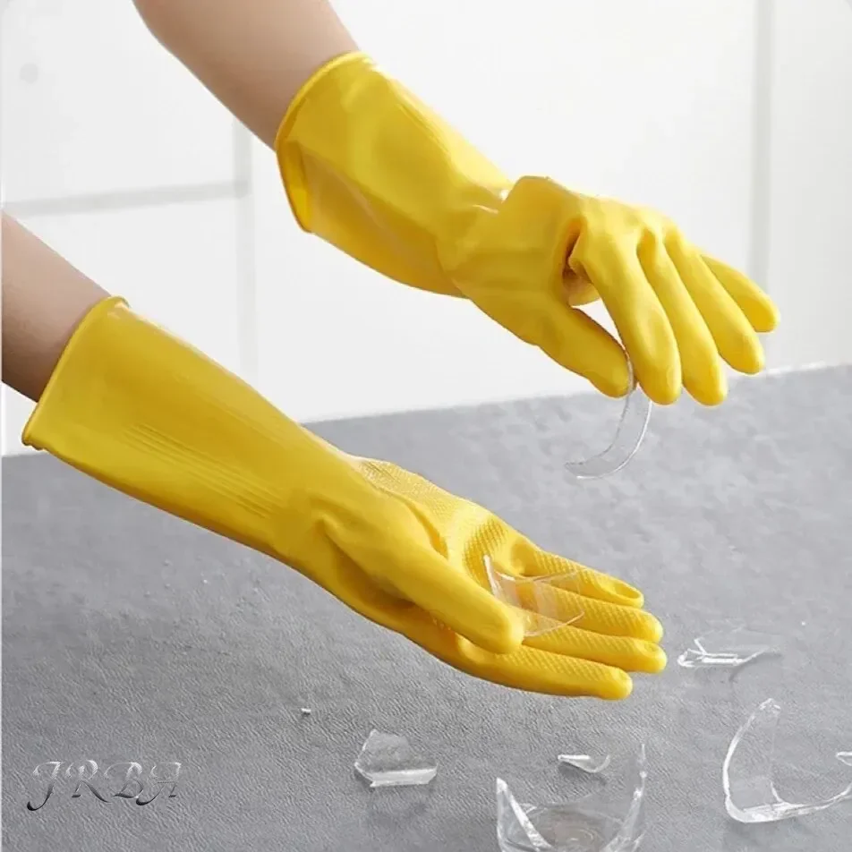 Guantes para lavar platos de látex para mujer, impermeables, para el hogar, cocina, cuenco para lavar ropa, limpieza de verduras para el hogar
