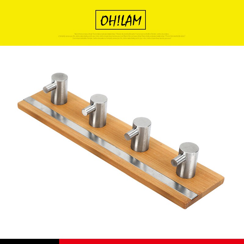 Creatieve Muur Hoed Kleding Lijm Massief Houten Muur Hangers Vouwen Kapstok Houten Muur Woonkamer Keuken Wc Bamboe Rek