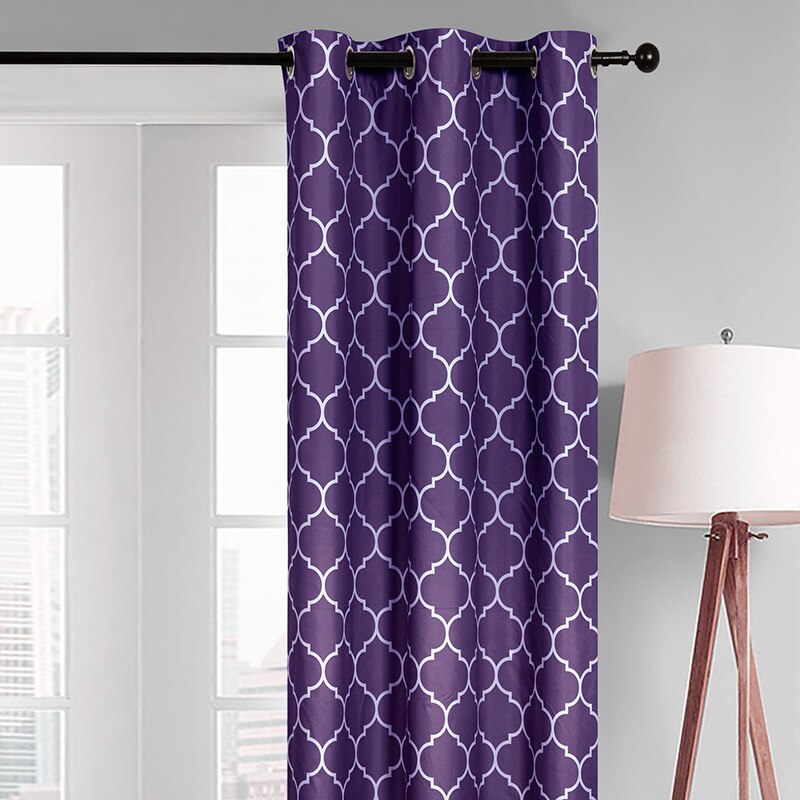 Sherwood Blockout Coated Eyelet Window Curtain Drape for Kids Children All Ages Bedroom Living Room Multi Designs 1Panel/1Pair: Monaco Purple / 120x137cm 2pcs