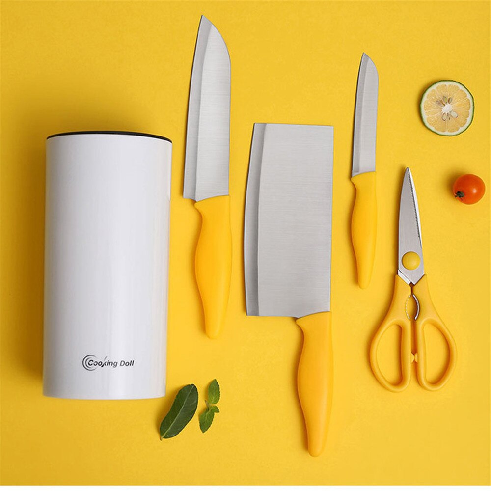 stainless steel kitchen Knife Chef fruits vegetable Exquisite Multi-purpose cleaver durable scissors Slicing Scraper set
