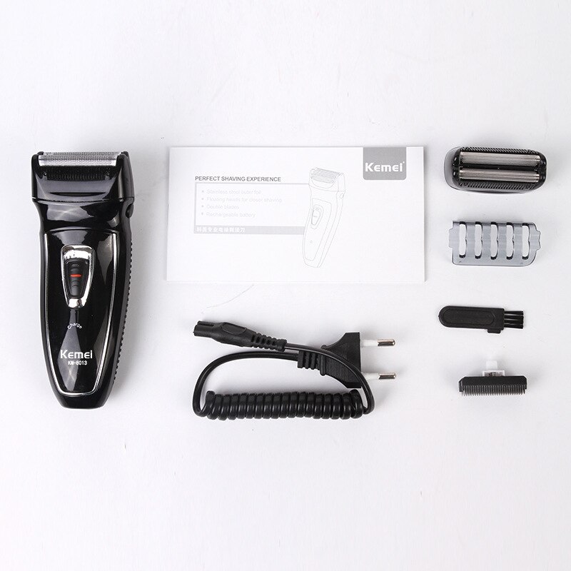 Máquina de afeitar eléctrica recargable Kemei, máquina de afeitar electrónica recíproca, cortadora rotativa de pelo, para el cuidado de la cara afeitadora, cortadora de pelo 40D