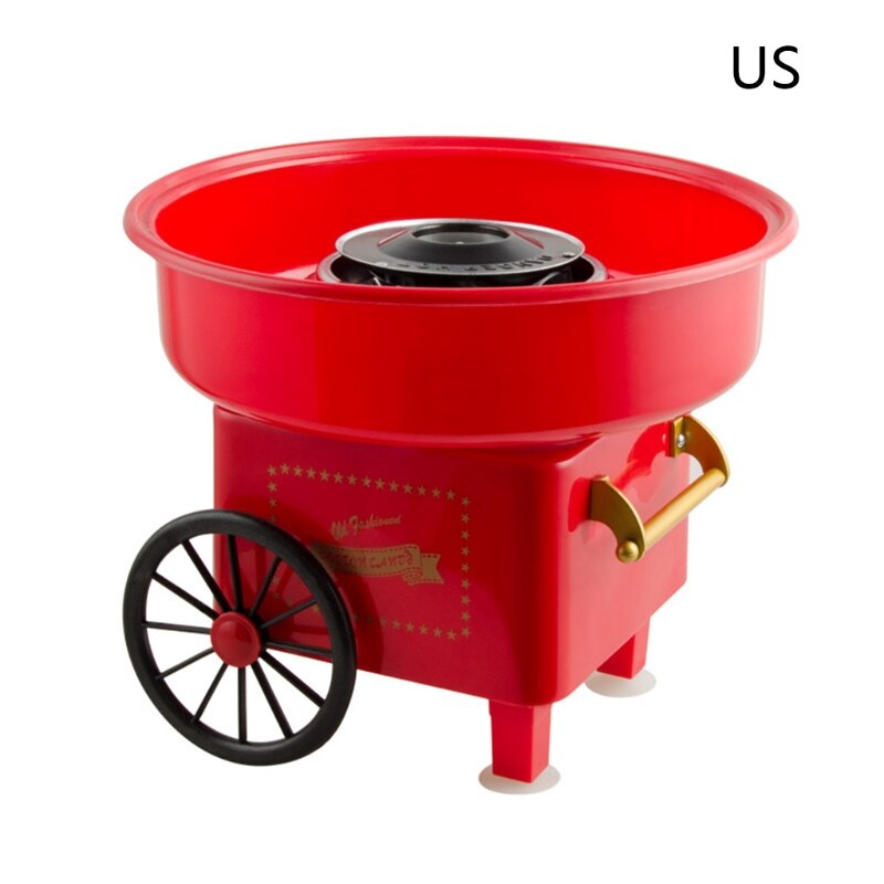 Nostalgi vagn sockervadd maskin mini candy floss maker hemmabruk bänkskiva elektriska barn: Blå / Oss