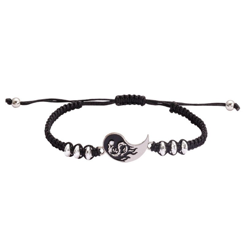 2 stücke Tai Chi Gepaart Anhänger Paar Halsketten Armbinde einstellen für Frauen Männer Beste Freunde Yin Yang Halskette Schmuck