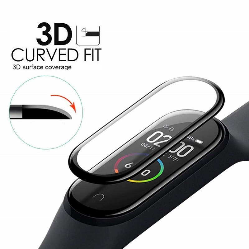 3D Schutz Glas für Xiao mi mi Band 4 Film auf mi Band4 Clever Armbinde 4 Volle Abdeckung Weichen Bildschirm Schutz mi Band4 Glas Film