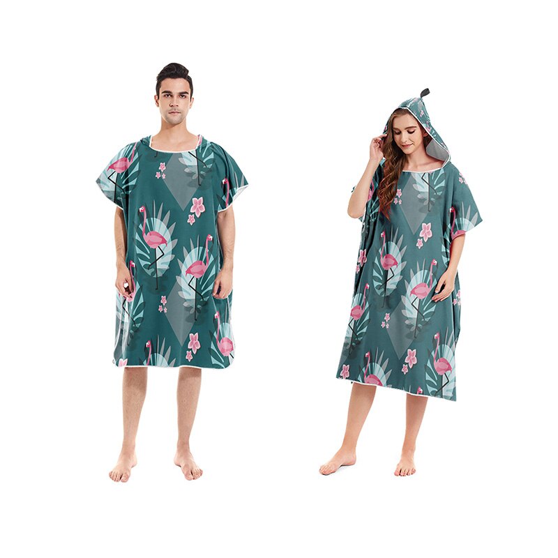 Zomer Strand Poncho Hooded Badhanddoek Microfiber Wetsuit Veranderende Gewaad Surf Handdoek Voor Zwemmen Strand Outdoor Badjas