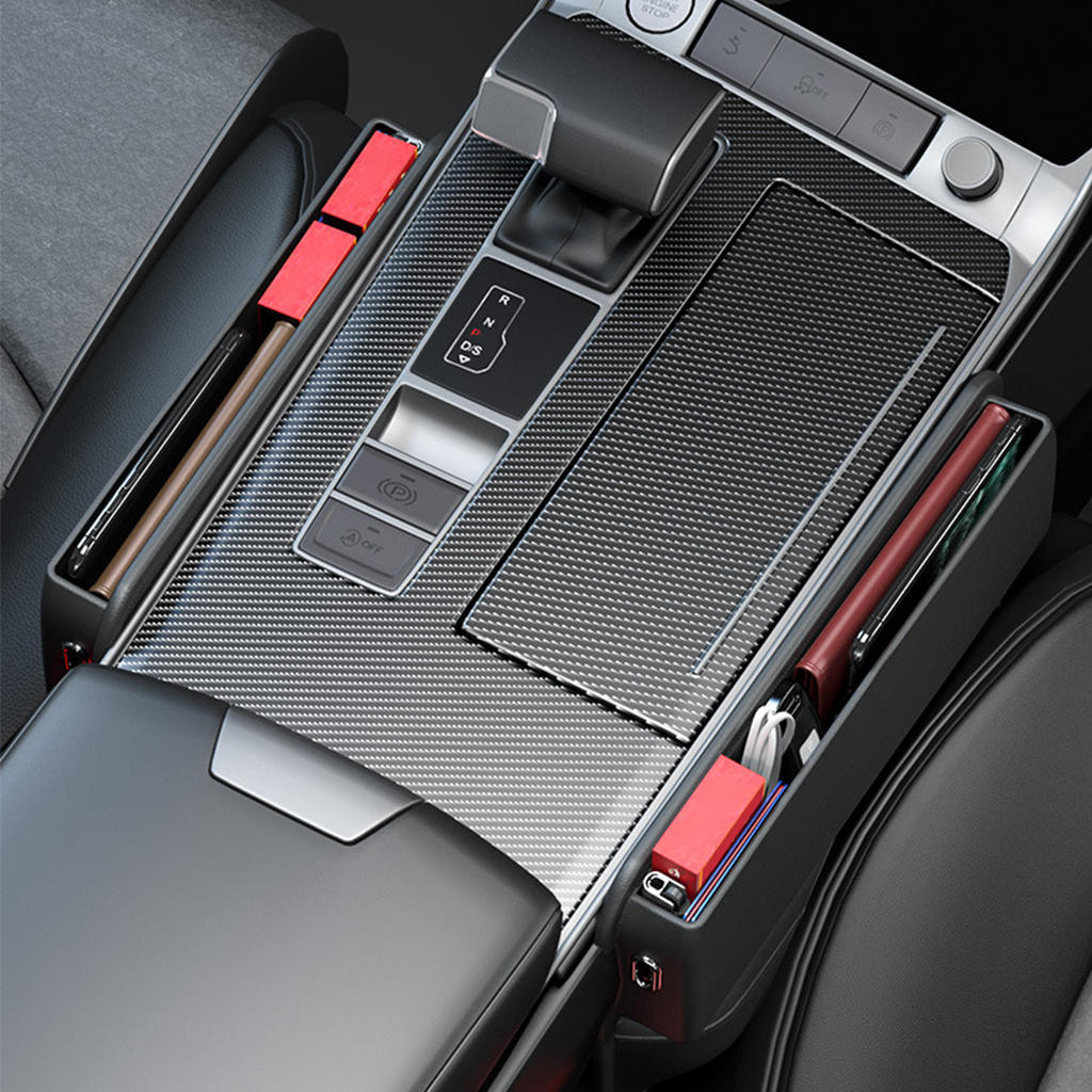 PU leather Car Seat Gap Filler Organizer for Cellphone Key Stop Dropping Between Seats Car Console Side Seat Filler Storage Box