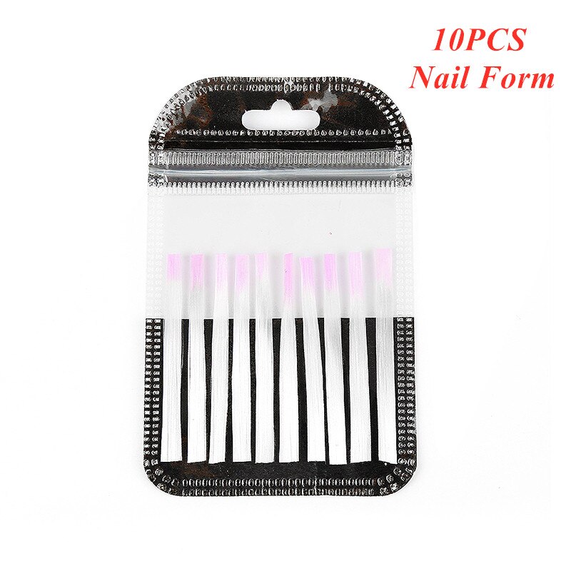 Professionele 10 Stuks Nail Form Glasvezel Acryl Tips Glasvezel Extension Glasvezel Voor Nagels Zijde Building Extension Gereedschap: 10Pcs Nail Form