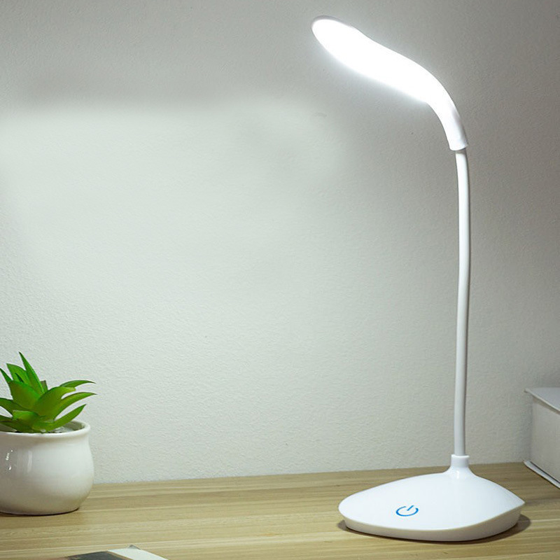 Dormitory Reading the USB Charging LED Lamp That Shield an Eye Beads Three Gears Touch Dimmer Lamp: WHITE
