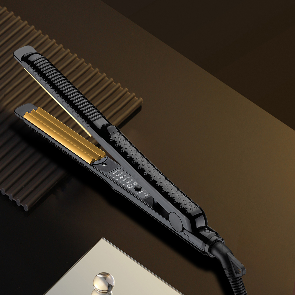 Electric Hair Curling Iron 140-220 PTC Heater Hair Crimper Curler Corn Plate Fluffy Wand Crimping Perm Splint Salon: US