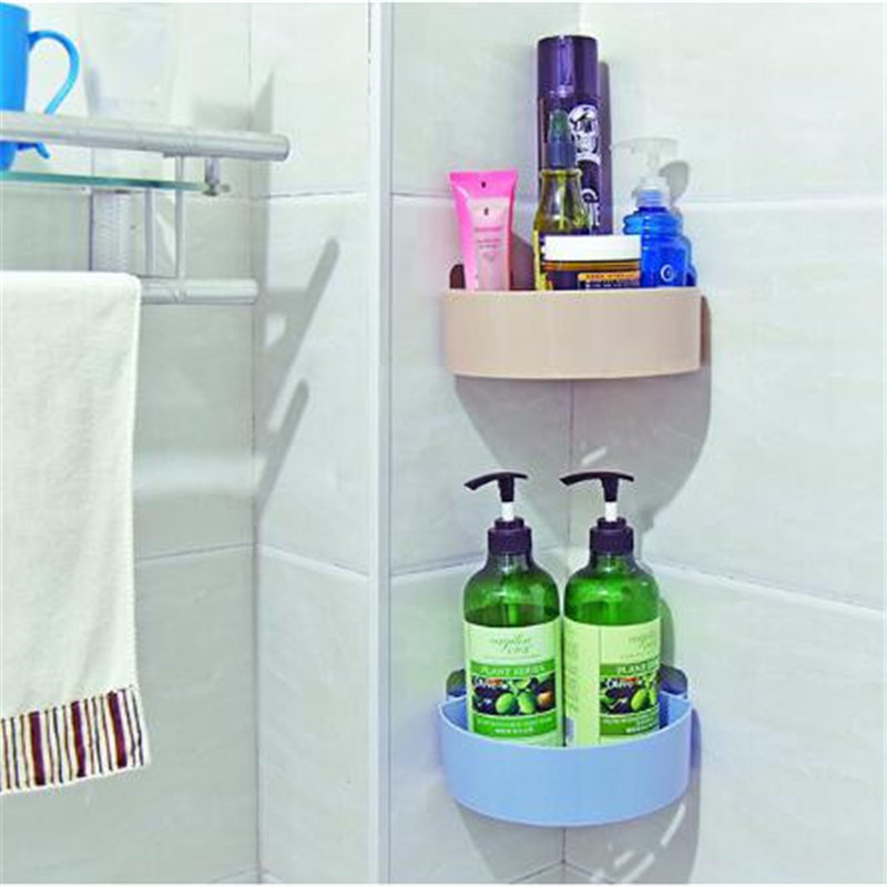 QSCTYG Wandmontage Badkamer Opbergrek Plastic Badkamer Plank Organizer Voor Douche Shampoo Houder Thuis Keuken Rack Organizer badkamer plank (Kleur: Wit