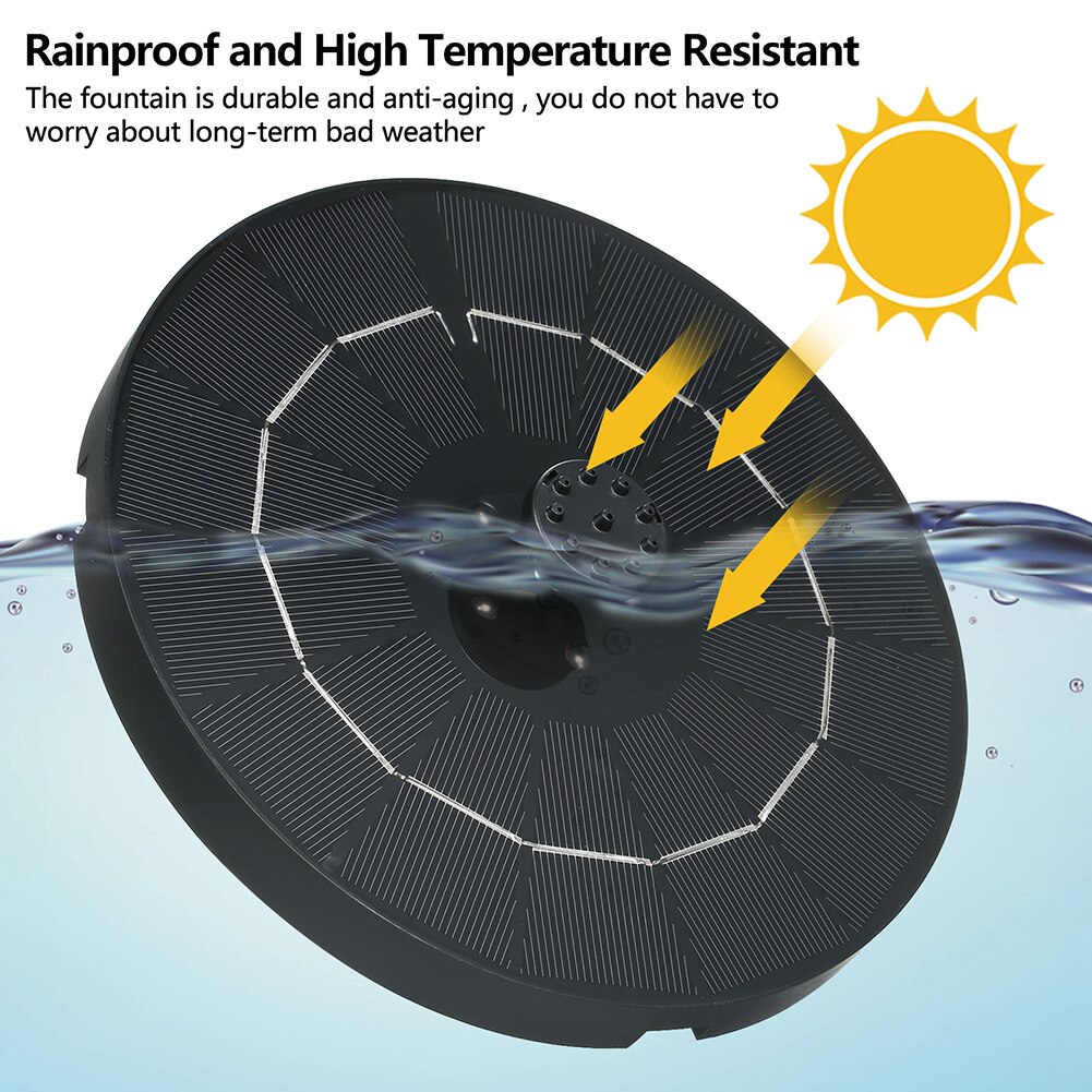 Tuin Fontein Pomp 3.8W Drijvende Zonne-energie Met Led-verlichting 7-In-1 Nozzle Zonne-energie fontein Pomp