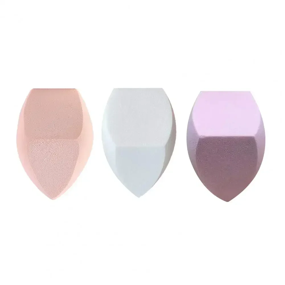 Beauty Egg Blender Cosmetic Puff Tools Giant Oversized Three Cuts Foundation Sponge for Flawless Makeup Application and Blending: WHITE