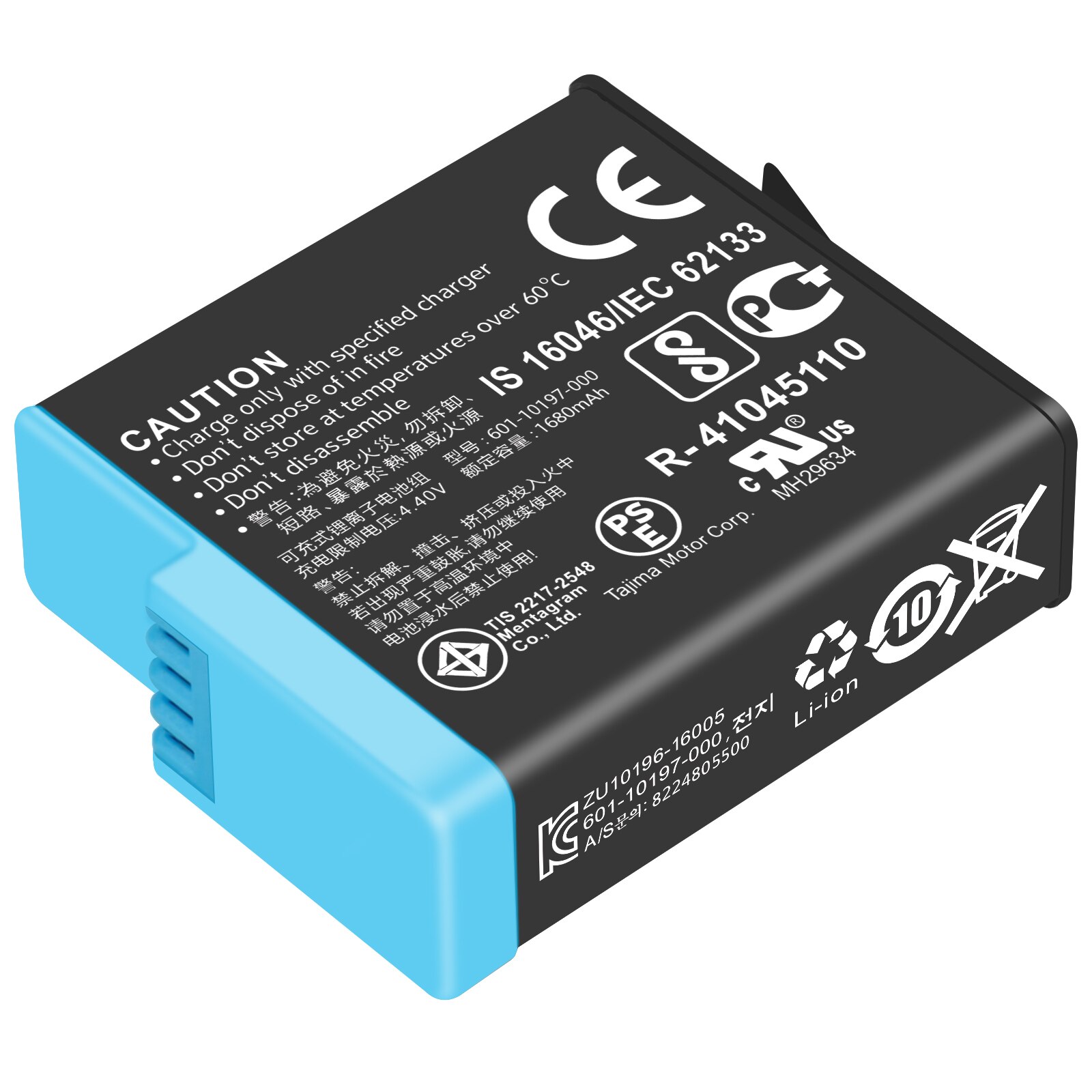 Original Probty Für Gopro Hero 8 3PACK Batterie 2 Slot Ladegerät Kit Lagerung Box Ladegerät für Gopro Hero 8 7 schwarz Hero 6
