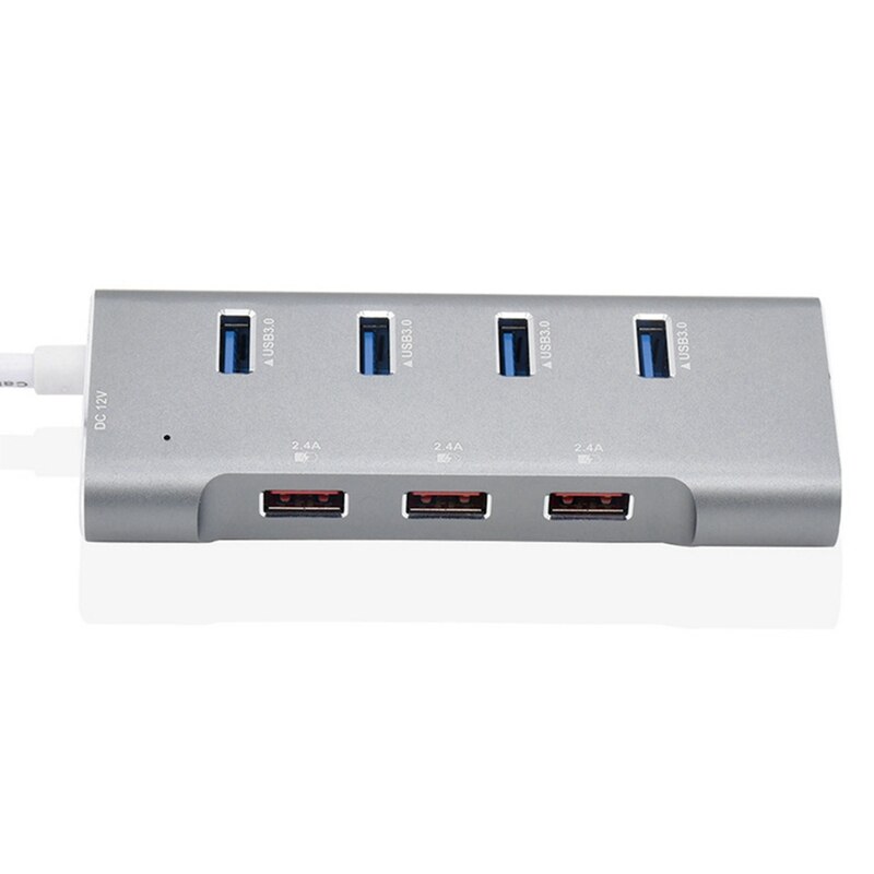 USB3.0 Hub 4 Poorten + 3 Poorten 2.4A Snel Opladen Poort 7 Port Hub