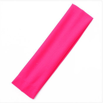 Banda para el sudor Diadema Elasticidad Bandas para el sudor Banda elástica para el cabello Seguridad deportiva Yoga Baloncesto Gimnasio Deporte para hombres y mujeres: Rojo rosado