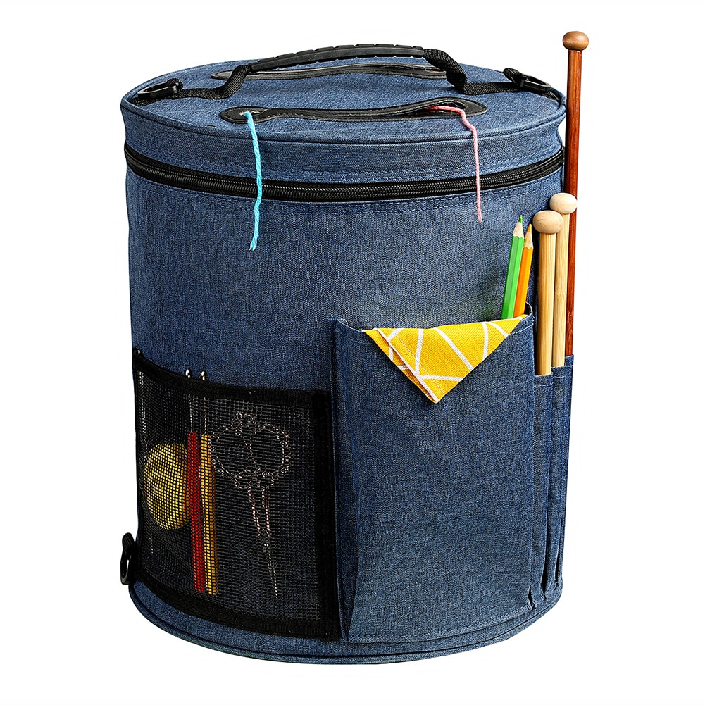Yarn Storage Bag Sewing Crochet Organizer Bucket Dustproof Shoulder Bags
