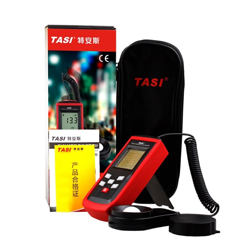 Ta8133 digital luxmeter belysningsstyrke lysmåler 200000 lux lux/fc illuminometer