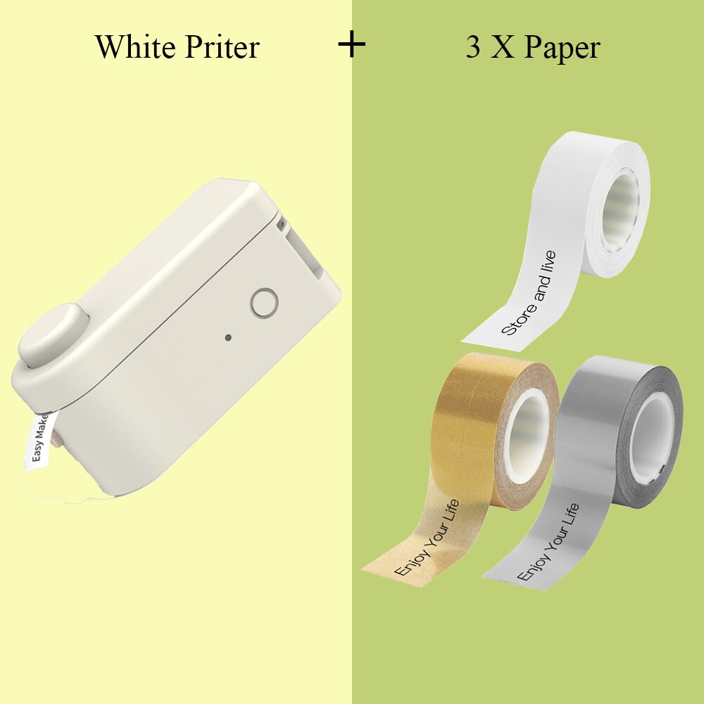 MAKEID Label Maker Portable Mini Pocket Printer Thermal Label Printing Machine Wireless BT Connection Inkless Printing Sticker: W-3 Papers