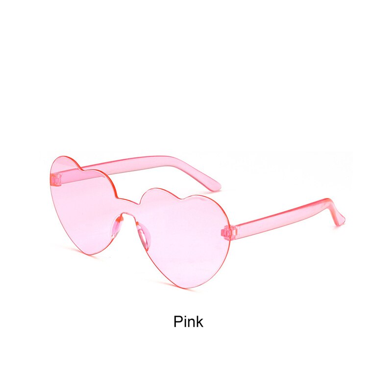 Hartvormige zonnebrillen dames heren merk randloze golfbrillen luxe trendy smalle zonnebrillen streetwear: Roze