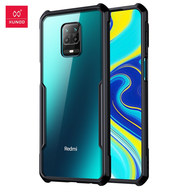 XUNDD Shockproof Case For Redmi Note 9S Case Protective Cover Airbag Bumper Soft Shell For Xiaomi Redmi Note 8 9 S Pro Max Case: For Note 9Pro Max / Black