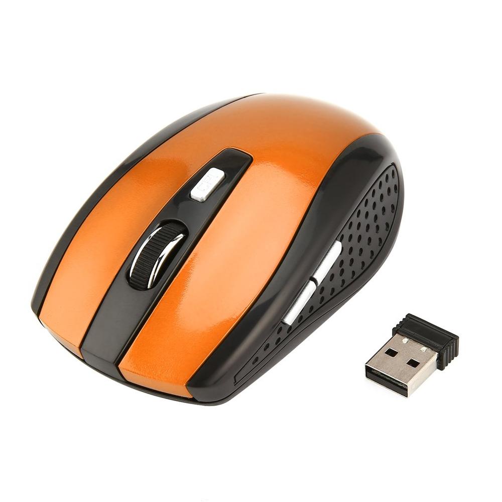 2.4GHz Wireless Mouse Portable Intelligent Gaming Mouse Optical Rolling Gamer Mice USB Receiver for PC Laptop Computer