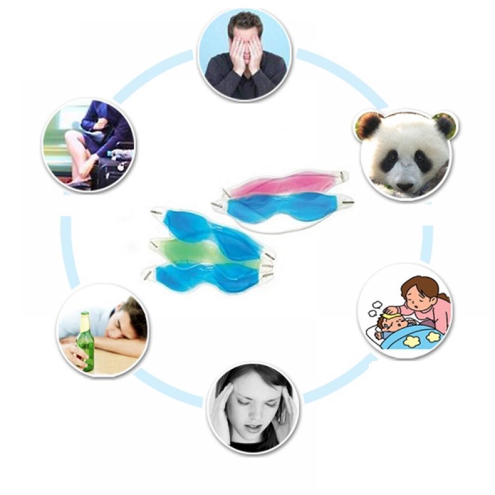 Mascarilla de protección ocular para el cuidado de los ojos, máscara con Gel azul para aliviar la fatiga ocular, relajación, protección ocular, accesorios de viaje, 1 unidad