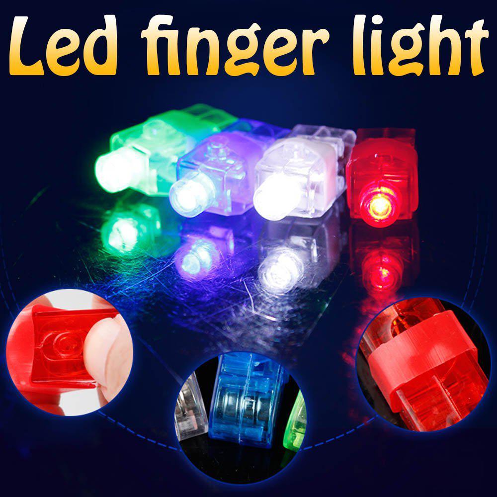 Keine Generisches Bling Bunte 4 stücke LED Finger Lampen Super Helle Finger Taschenlampen Rave Finger Lichter