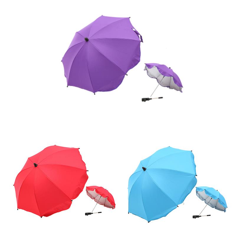 Seguro de manos libres ajustable desmontar parasol para cochecito protector solar, anti-UV de paraguas Clip cochecito de bebé de los niños al aire libre