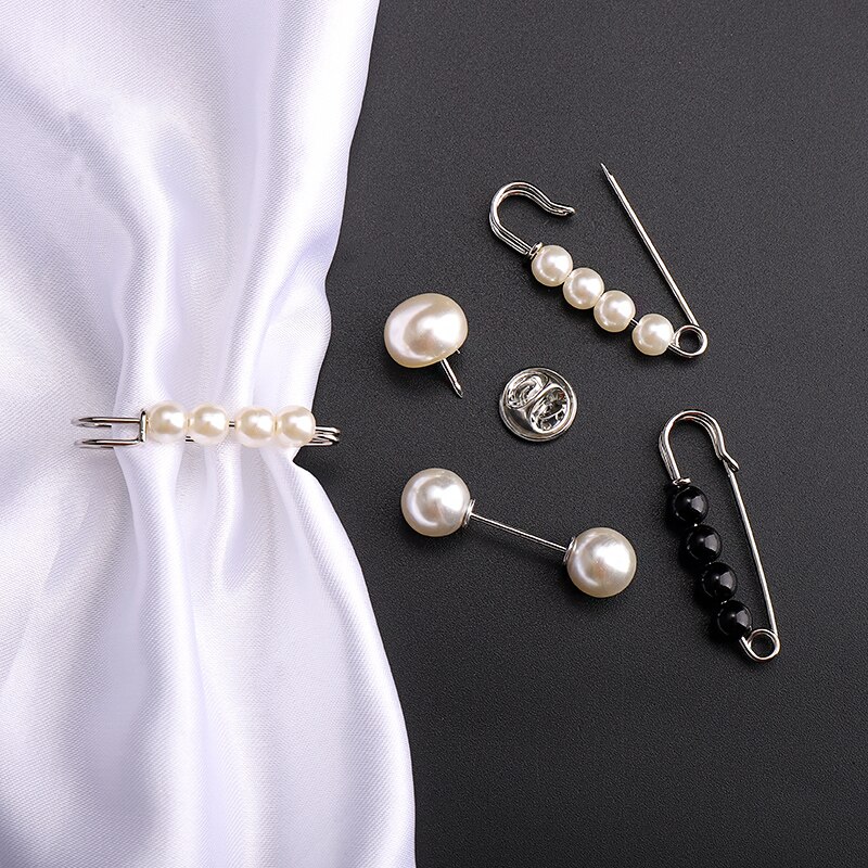 3 stk perlebroche metal vintage kvinder pige charmingexquisite krave revers pin pin smykker fest tøj tilbehør