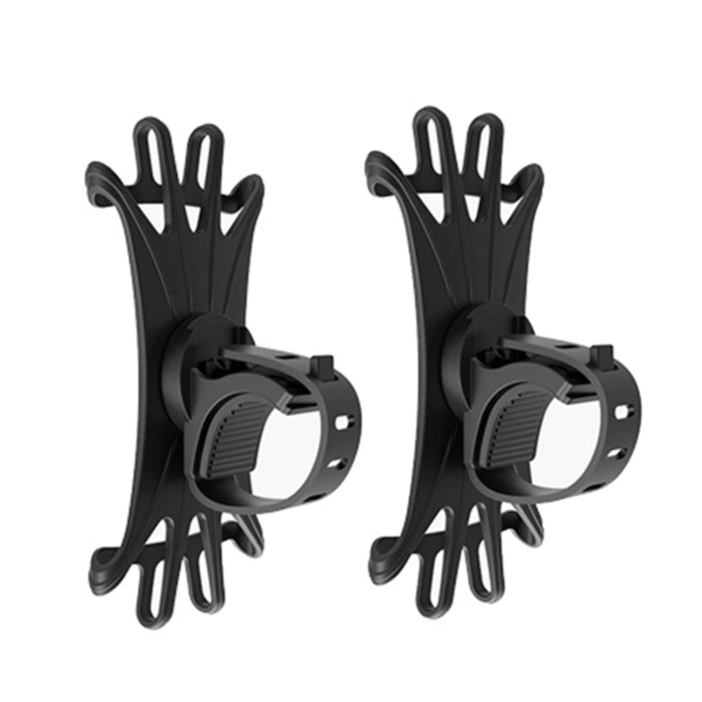 Bike Phone Holder 360° View Universal Motorcycle Bicycle Phone Holder Silicone Shockproof Bracket GPS Clip Mobile Phone Stand: WHITE