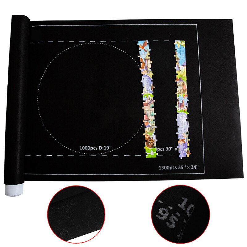 Jigsaw Roll Felt Mat Play mat Puzzles Blanket For Up to 1000 Pieces Puzzle Accessories Portable Travel Storage bag Puzzles Mat