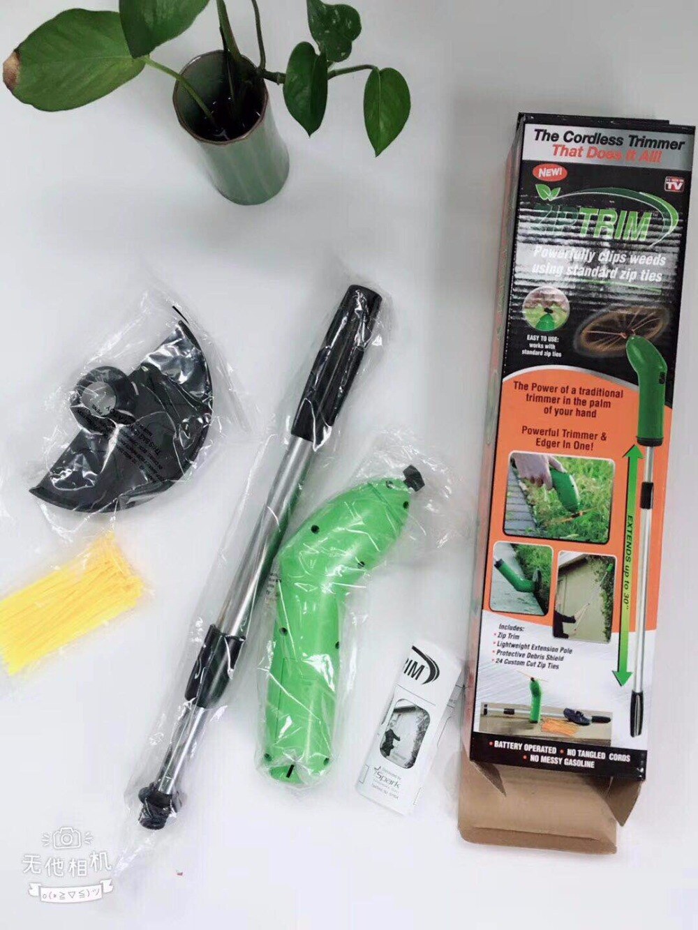 Zip Trim Cordless Trimmer & Edger Werkt Met Standaard Zip Ties Draagbare Trimmer Voor Tuin Decor