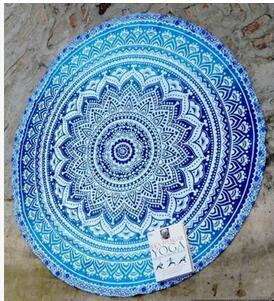 Yoga Mat Deken Mandala Strandlaken Indian Grote Lotus Afdrukken Ronde Kwastje Wandtapijt Totem Deken Vloer Pad Voor Decoratieve: Goud