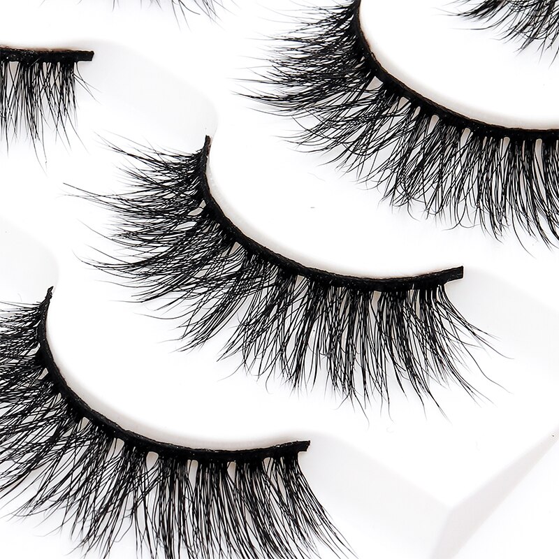 5 par 3d ögonfransar mink lösögonfransar handgjorda fluffiga fluffiga naturliga långa fransar dramatisk makeup ögonfransar cilios mink verktyg