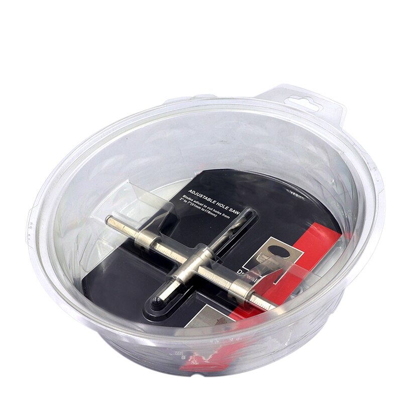 Adjustable Circle Hole Cutter Wood Drywall Drill Bit Saw Round Cutting Blade Aircraft Type DIY Tool with Dust Cover: Default Title