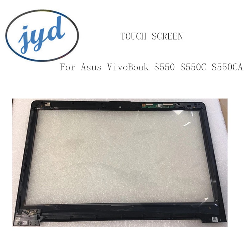 15.6 inch front Touch Screen panel Sensor outer Glass Digitizer with frame Replacement parts For Asus VivoBook S550 S550C S550CA