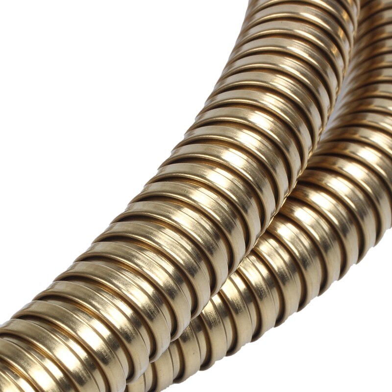 1.5m guld brusehoved slange lang fleksibel rustfrit stål badeværelse vandrør