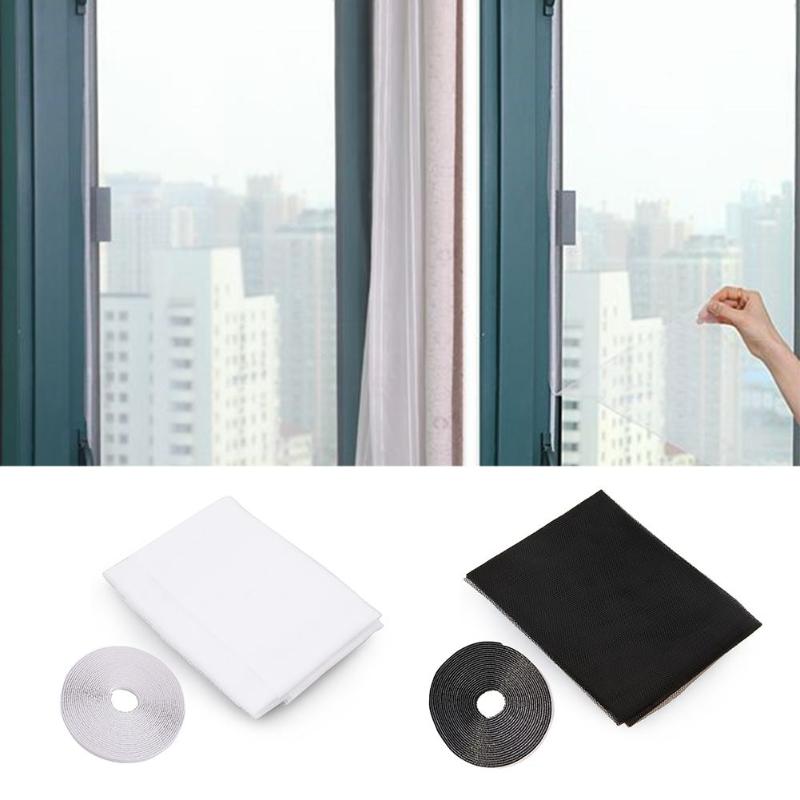 1/5Pcs 150x130cm DIY Mesh Net Flyscreen Curtain Anti Insect Fly Mosquito Bug Curtains Window Mesh Screen for Home