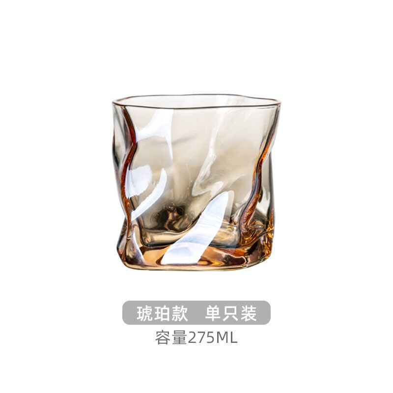 Drinking Glasses Wine Glass Shot Glass Whiskey Glass Beer Glass Transparent Glass Cup Drinkware Water Goblets Cocktail Glass: Amber