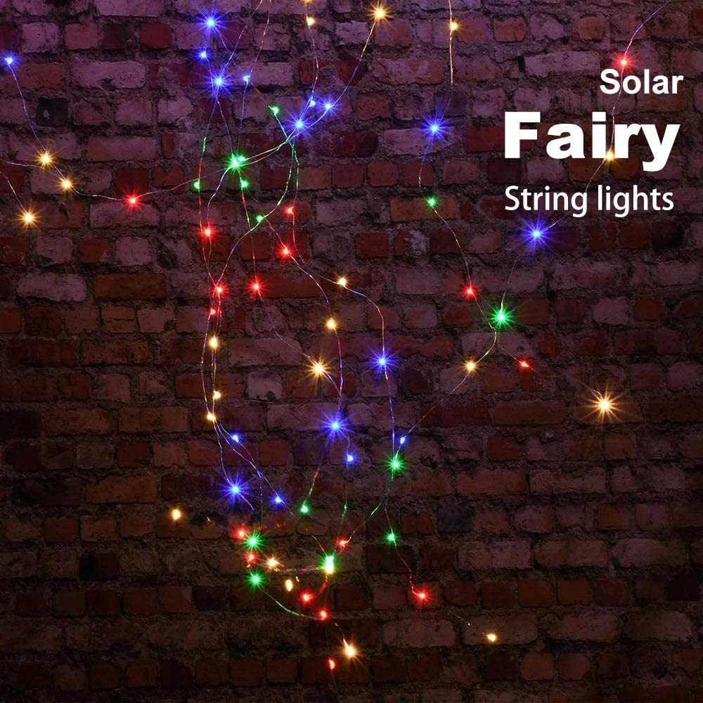Zonne-energie String Fairy Lights 200 Led 8 Modi Waterdichte Twinkle Verlichting Indoor Outdoor Fairy Vuurvlieg Lights Auto Op/off