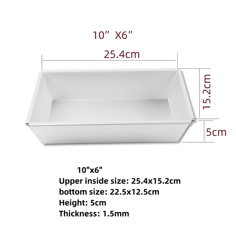6~10 inch square rectangle Detroit Pizza Pan Deep Dish Pizza Pan Non Stick Pizza tray Square Baking Pan Bakeware Aluminum tray: Dark Grey
