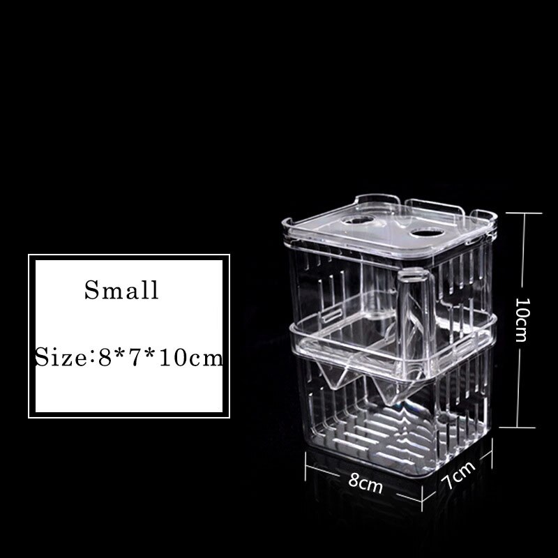 Fish Breeding Isolation Production Box Aquarium Breeder Fish Tank Hatching Incubator Fish Acrylic Aquarium Fish Nursery Tank: Small-Single room