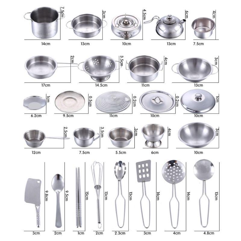 Domek dla dzieci ze stali nierdzewnej zabawki kuchenne naczynia robić gotowania garnki patelnie udawaj zagraj w zestaw naczyń