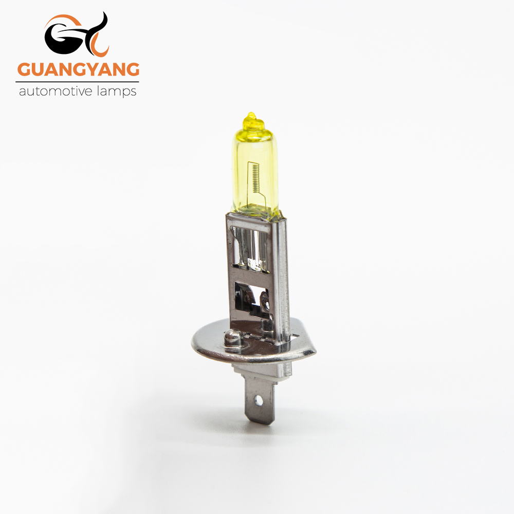 2 uds H1 12V 55W luz amarilla faro de coche 2800K bombillas halógenas para automóvil lámparas antiniebla luces halógenas de Luz De Carretera