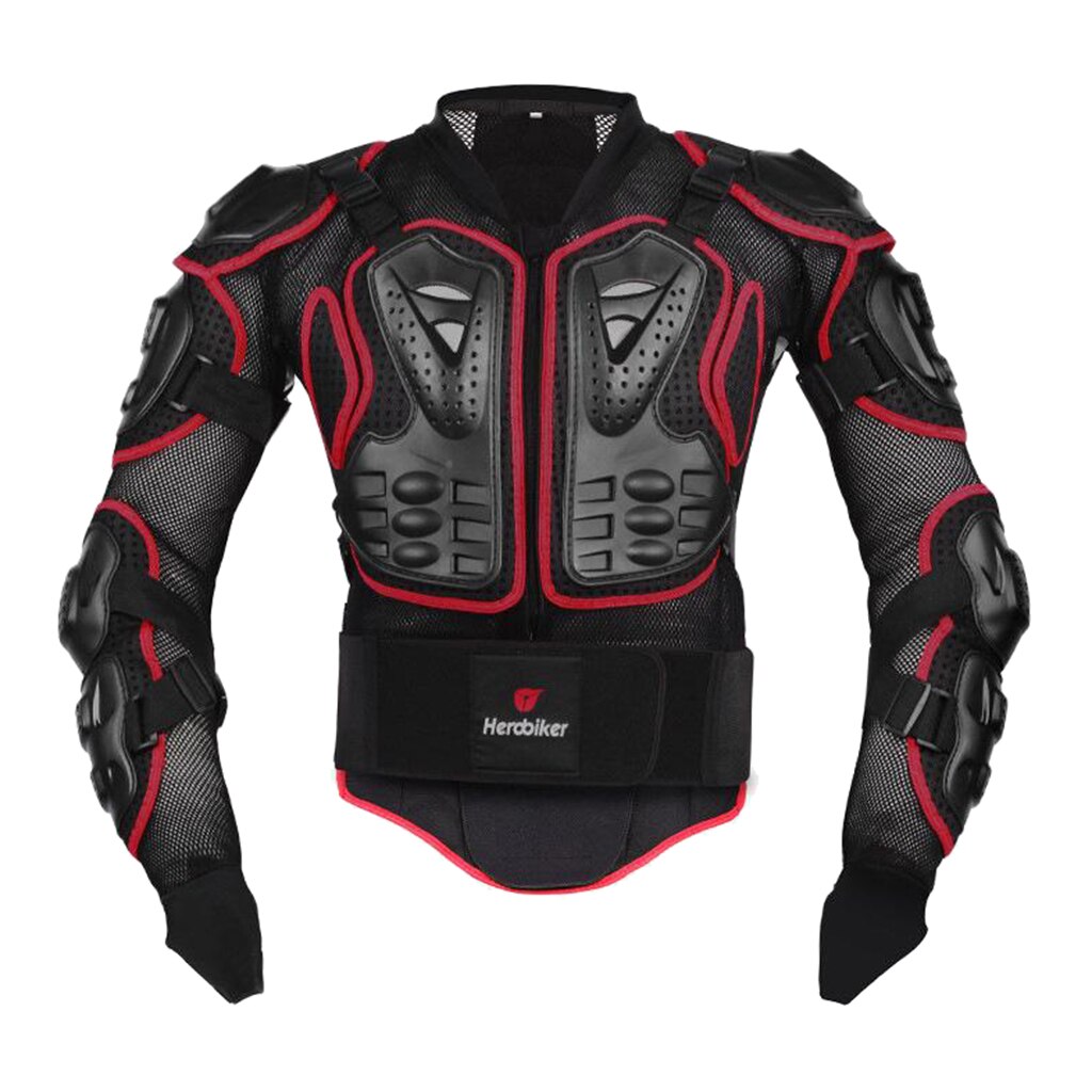 Motorcycle Armor Jacket Unisex Motorcycle Full Body Jacket Motocross Racing Moto Jacket Motorbike Protection Gear 4XL-5XL: Red XXXXXL