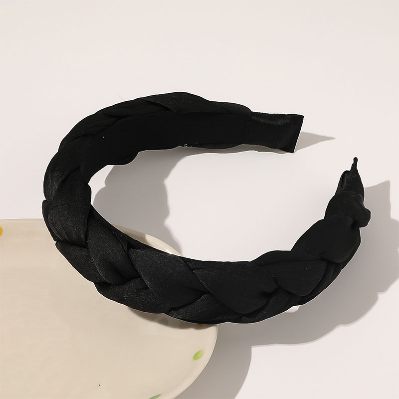 Bandeau tressé pour cheveux, couleur unie, accessoire de coiffure pour femmes et filles