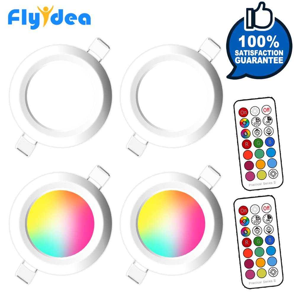 Dimbare Led Spot Light 7W Ronde Downlight Rgb Verzonken Plafond Lamp 220V 110V Rgbw Kleur Veranderende Led verlichting Voor Slaapkamer